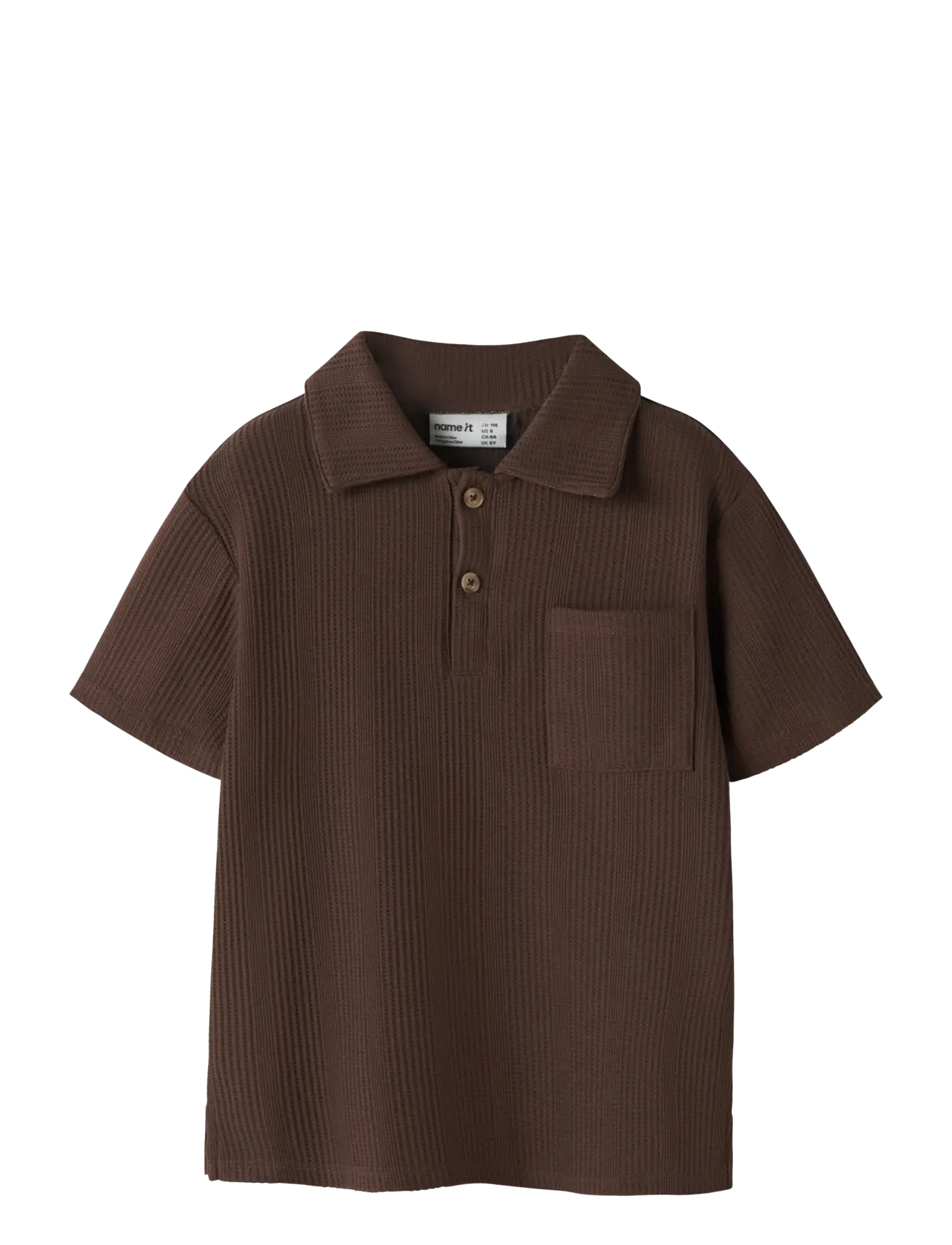 NAME IT Nkmhaksi Ss Nreg Polo Braun - 134-140 - Kinder