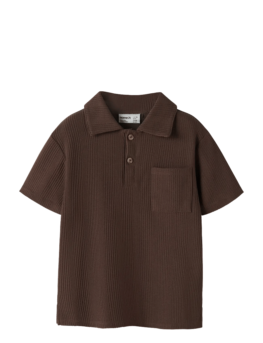 name it - NKMHAKSI SS NREG POLO - kurzärmelig - chestnut - 0