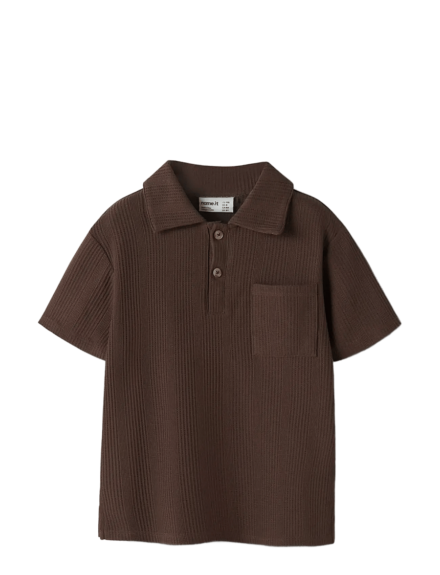 name it - NKMHAKSI SS NREG POLO - kurzärmelig - chestnut - 2