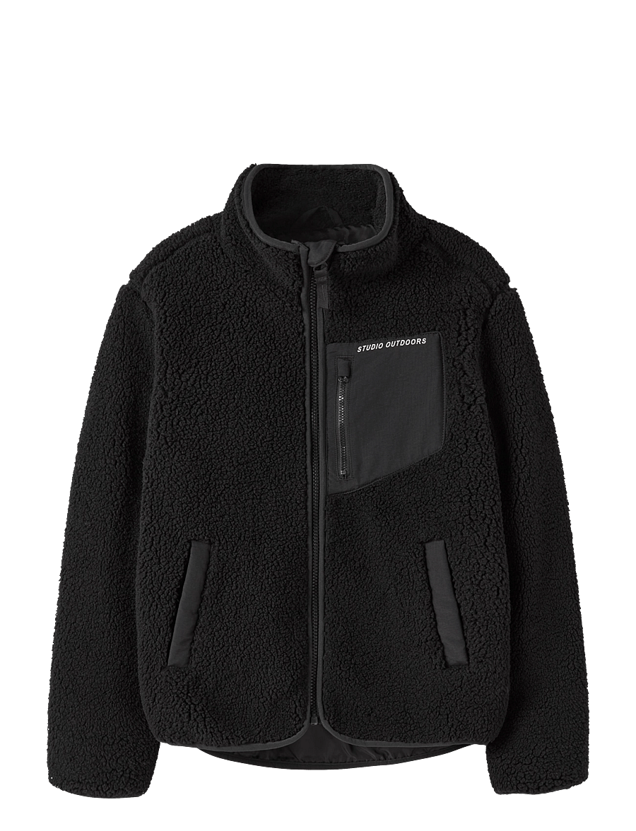 name it - NKNMATTIA SHERPA JACKET PB1 - fleecejacken - black - 0