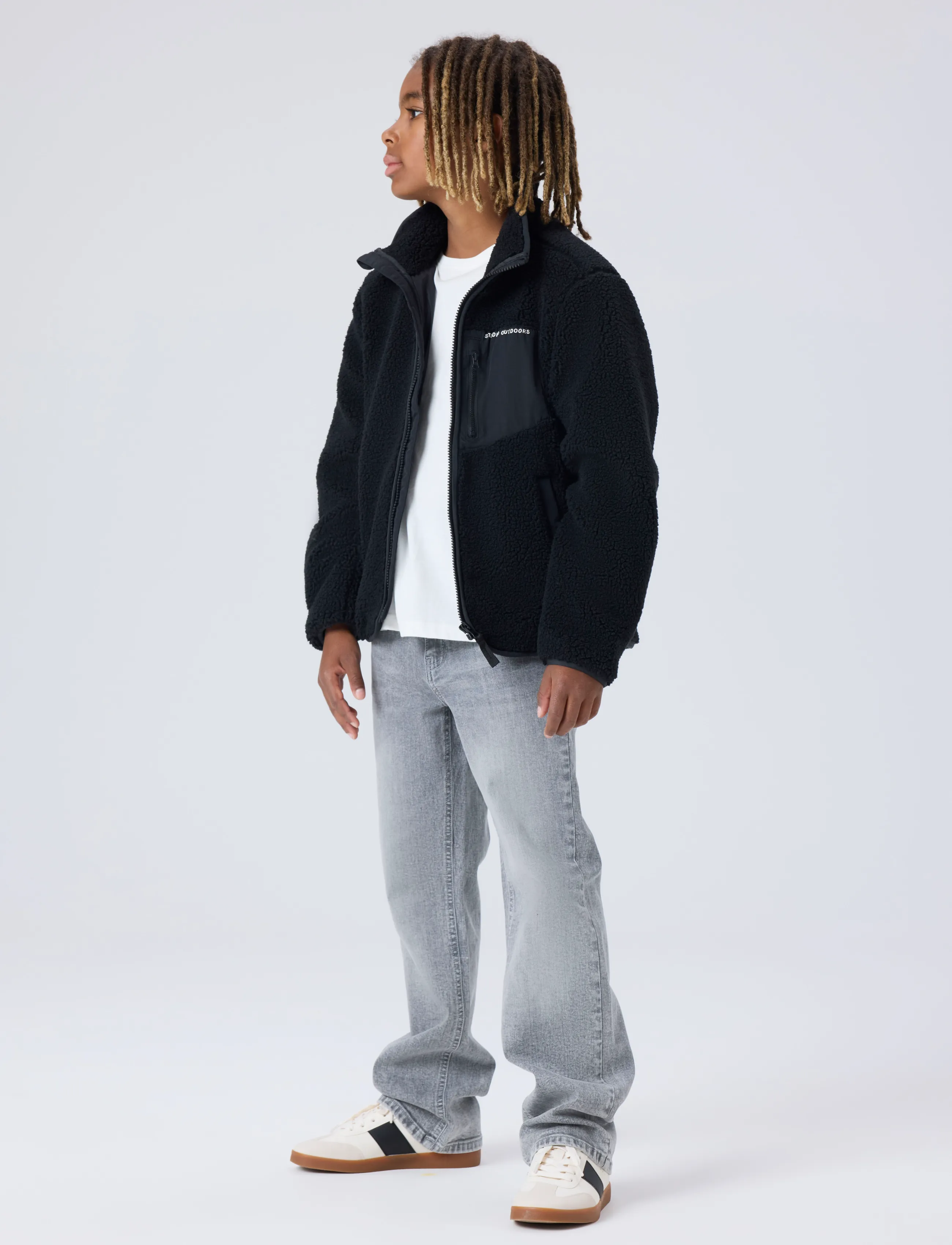 name it - NKNMATTIA SHERPA JACKET PB1 - fleecejacken - black - 4