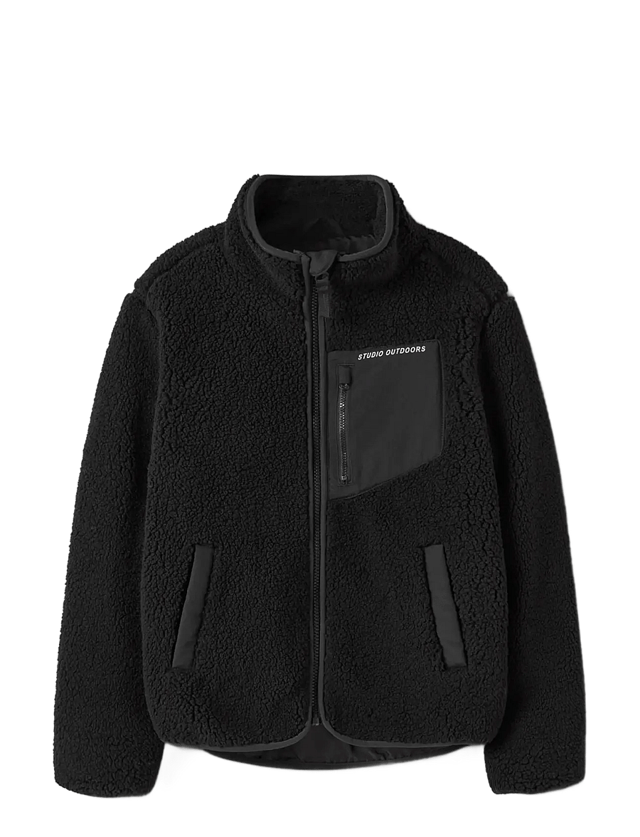 name it - NKNMATTIA SHERPA JACKET PB1 - fleecejacken - black - 2