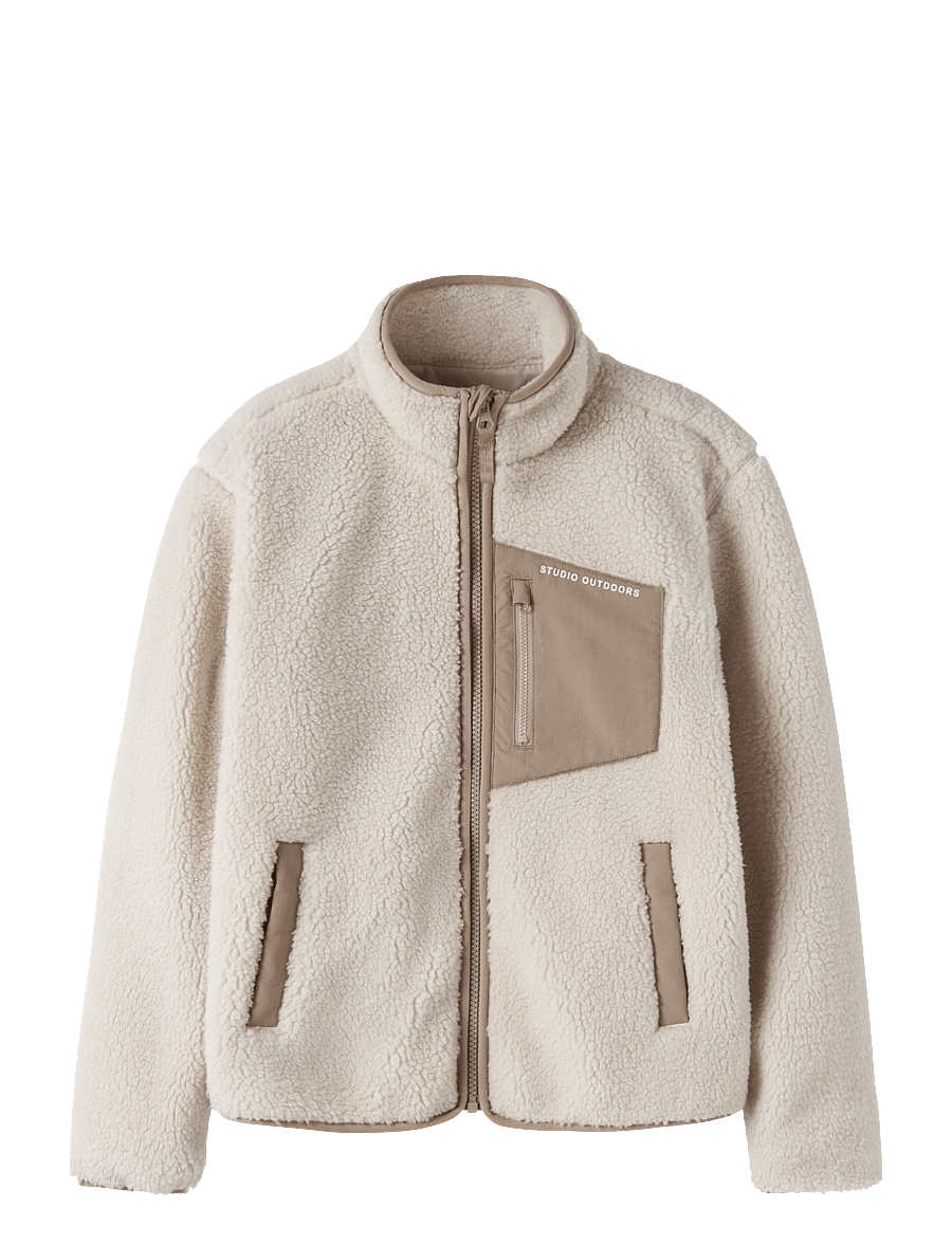 name it - NKNMATTIA SHERPA JACKET PB1 - fliisjakid - moonbeam - 0