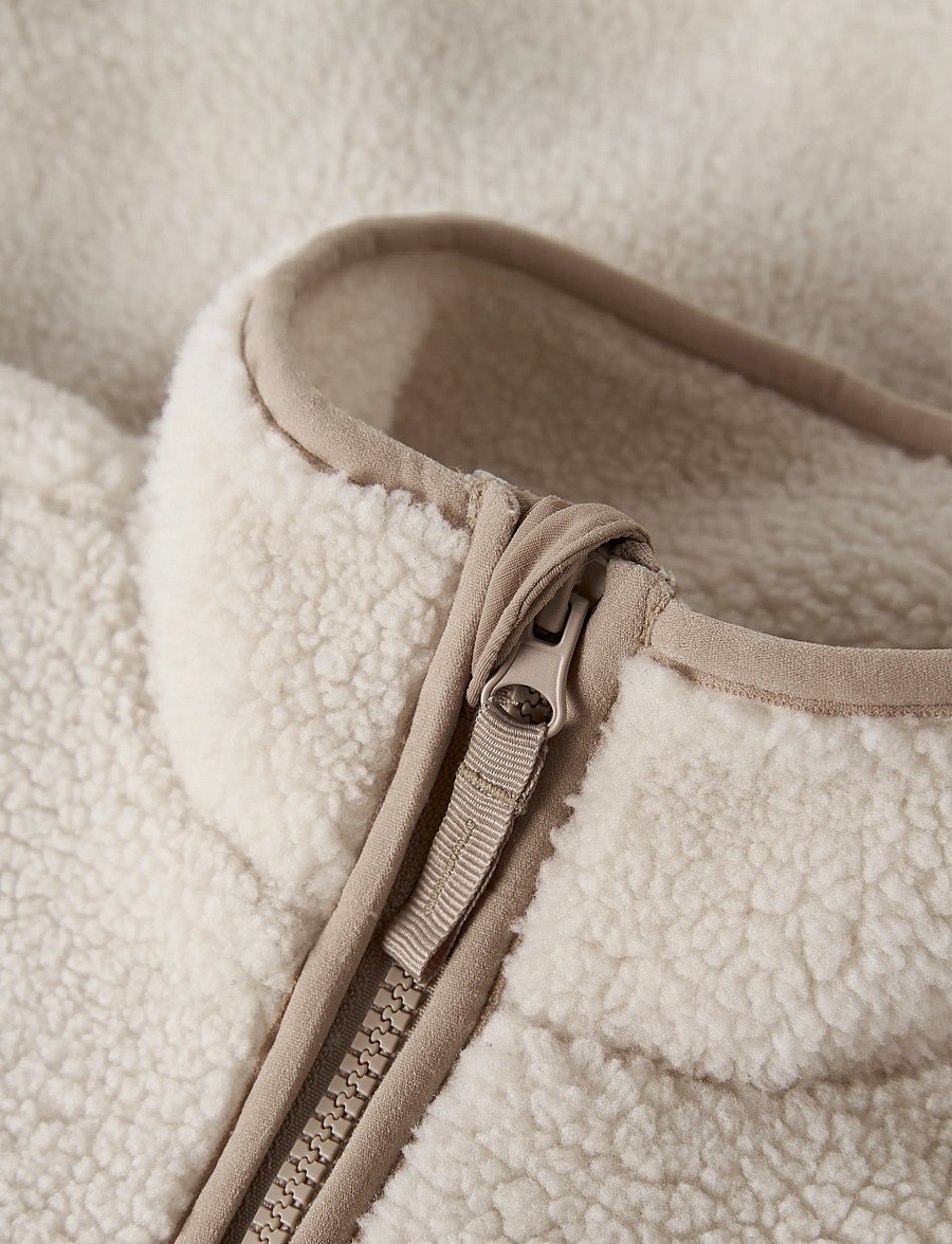 name it - NKNMATTIA SHERPA JACKET PB1 - fliisjakid - moonbeam - 4