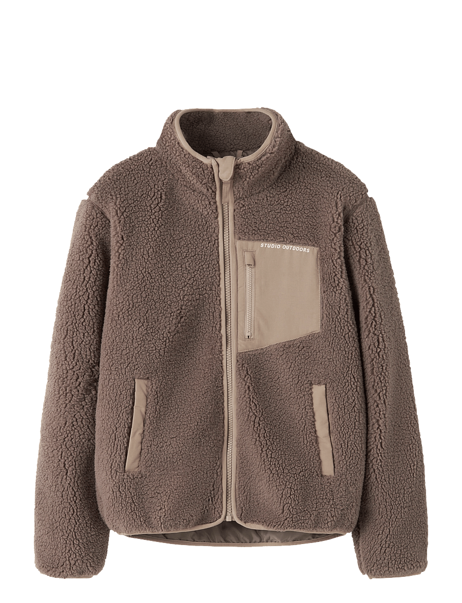 name it - NKNMATTIA SHERPA JACKET PB1 - fleecejakker - mountain trail - 0