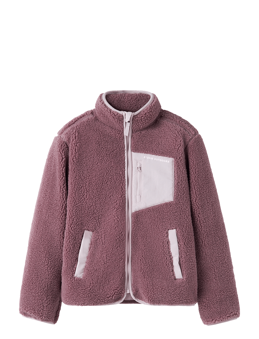 name it - NKNMATTIA SHERPA JACKET PB1 - fleecejacken - wistful mauve - 0