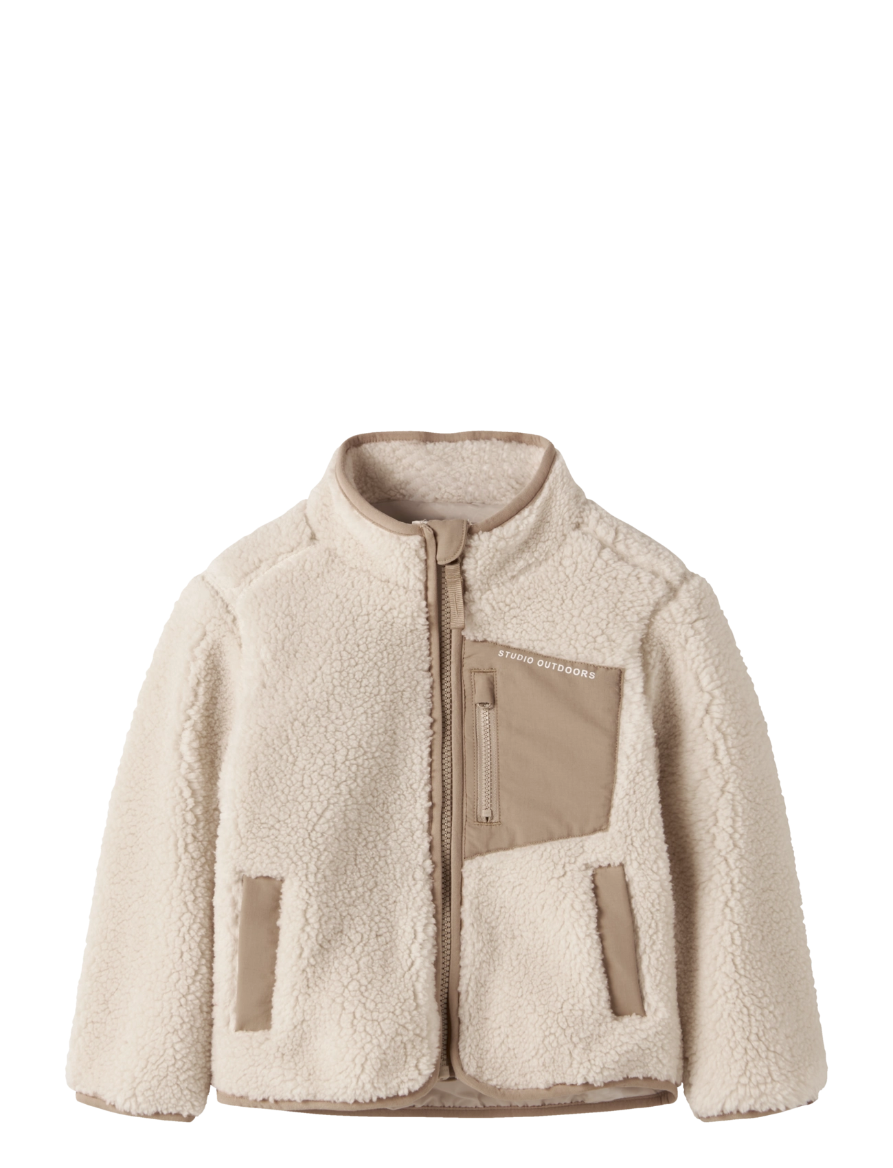 name it NMNMATTIA SHERPA JACKET PB1 - Back to school - MOONBEAM / cream