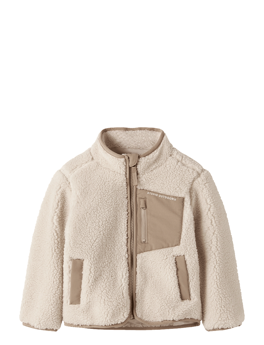 name it - NMNMATTIA SHERPA JACKET PB1 - moonbeam - 0