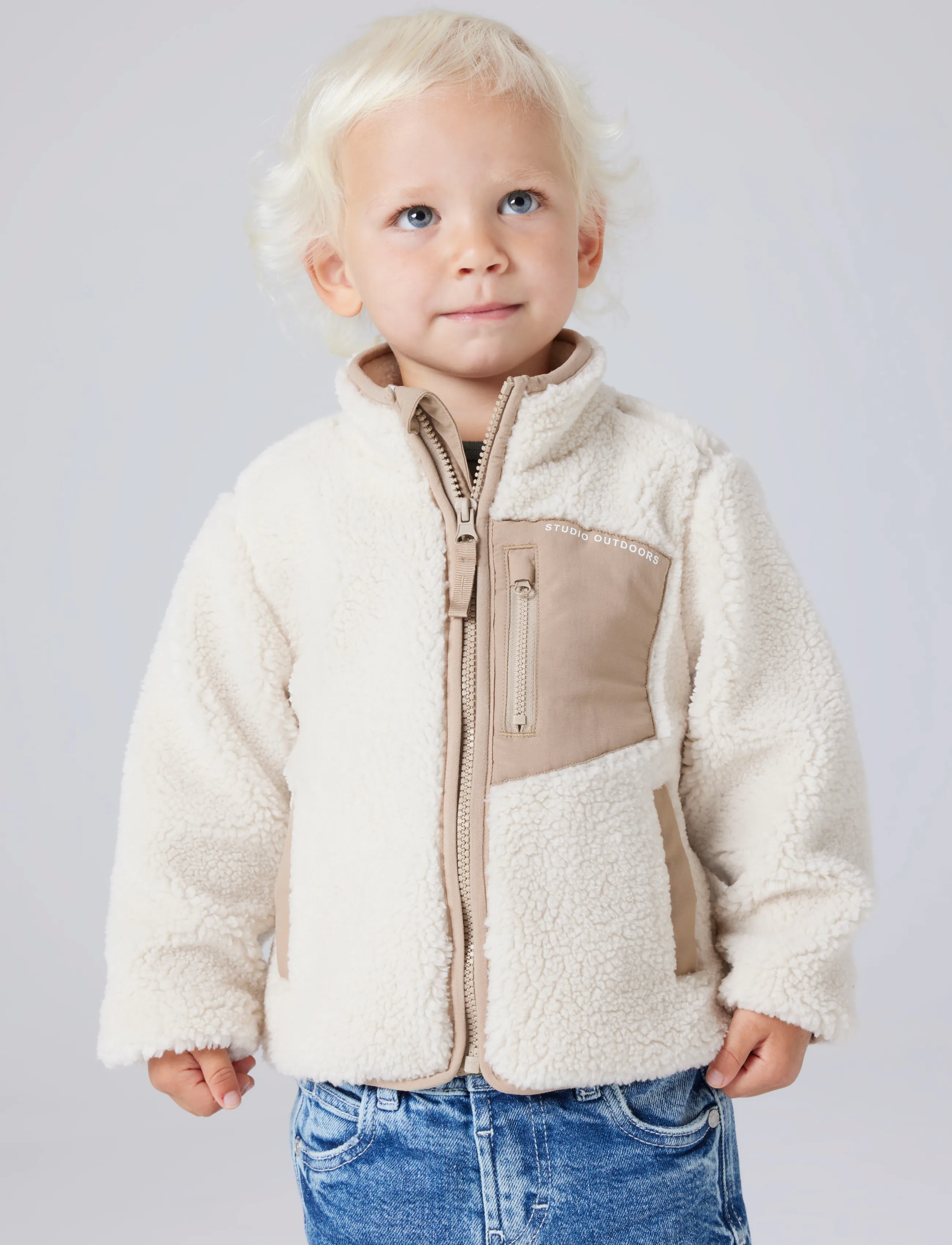 name it - NMNMATTIA SHERPA JACKET PB1 - moonbeam - 3