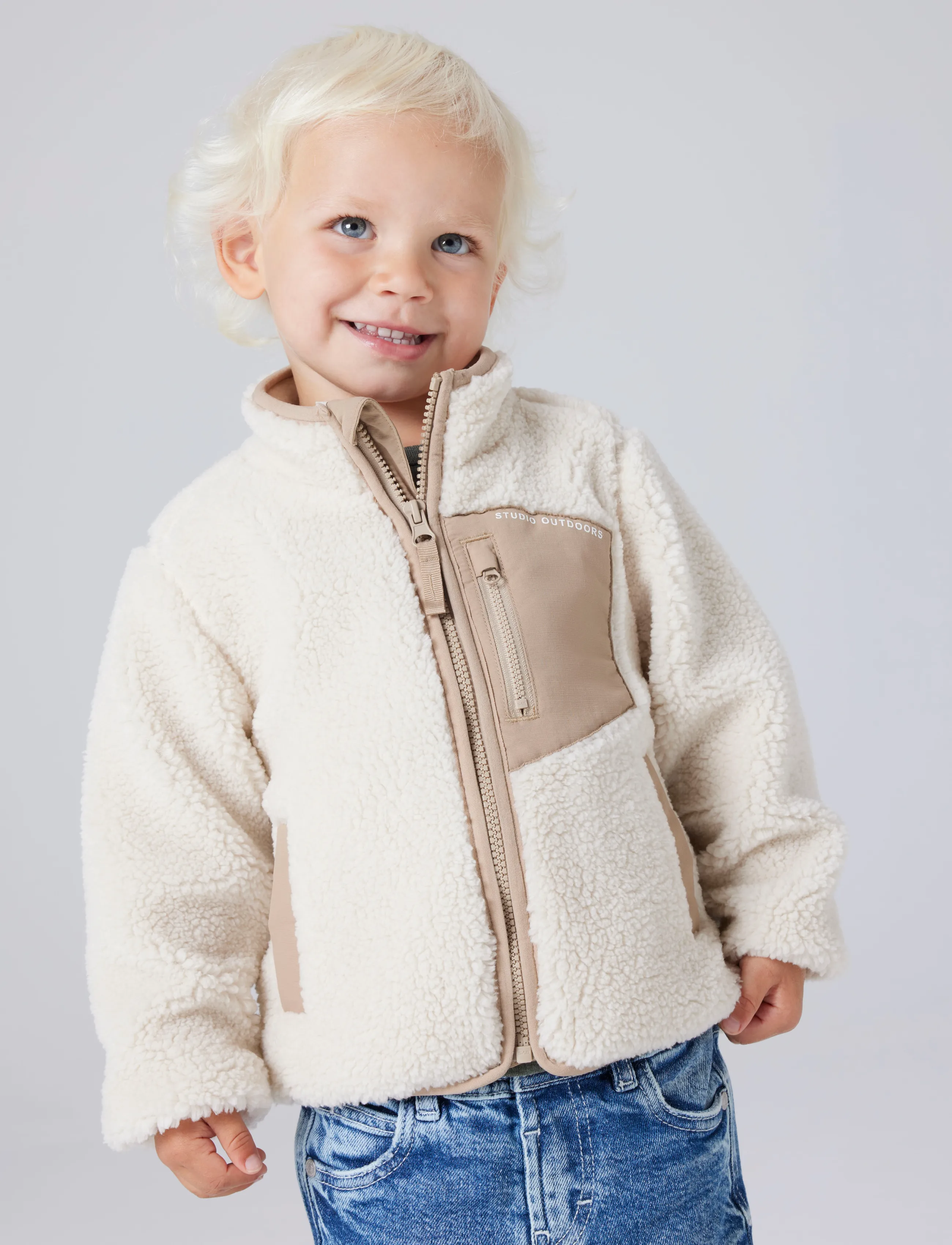 name it - NMNMATTIA SHERPA JACKET PB1 - moonbeam - 4