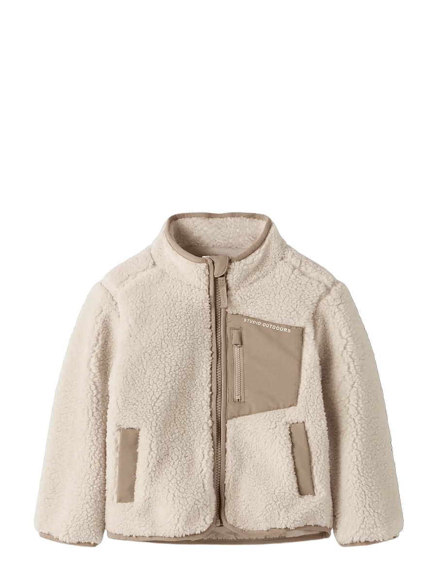 name it - NMNMATTIA SHERPA JACKET PB1 - moonbeam - 2