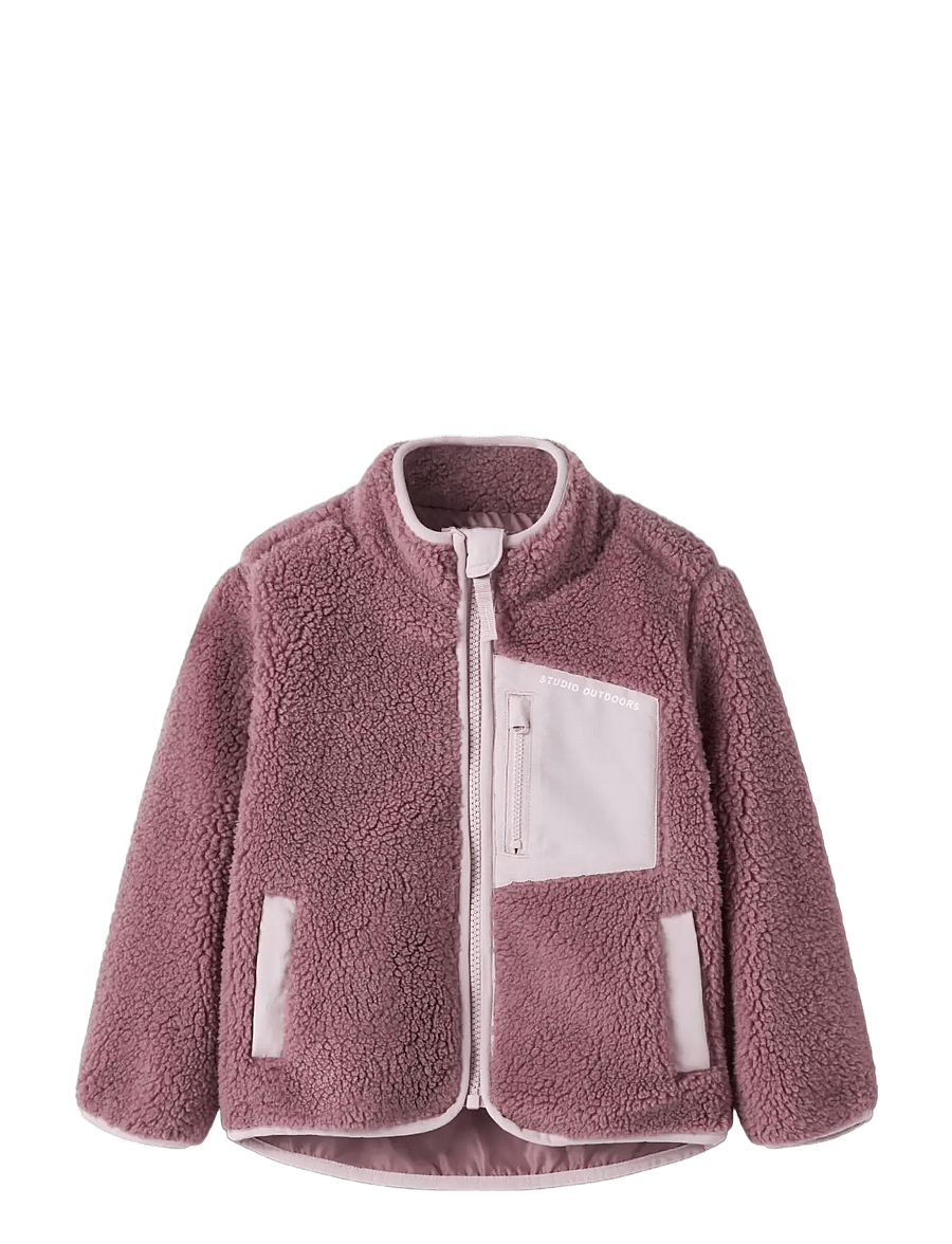 name it - NMNMATTIA SHERPA JACKET PB1 - fleecejakker - wistful mauve - 0