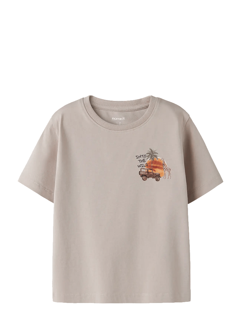 name it - NMMHUGO SS NREG TOP BOX - kortærmede t-shirts - chateau gray - 0