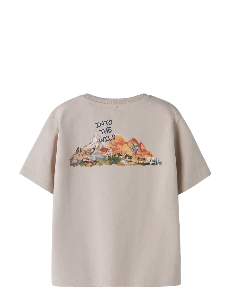 name it - NMMHUGO SS NREG TOP BOX - kortærmede t-shirts - chateau gray - 1