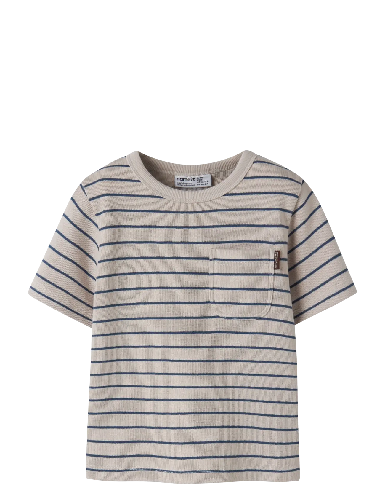 name it NMMHAKAN SS NREG TOP - Overdele - CHATEAU GRAY / beige