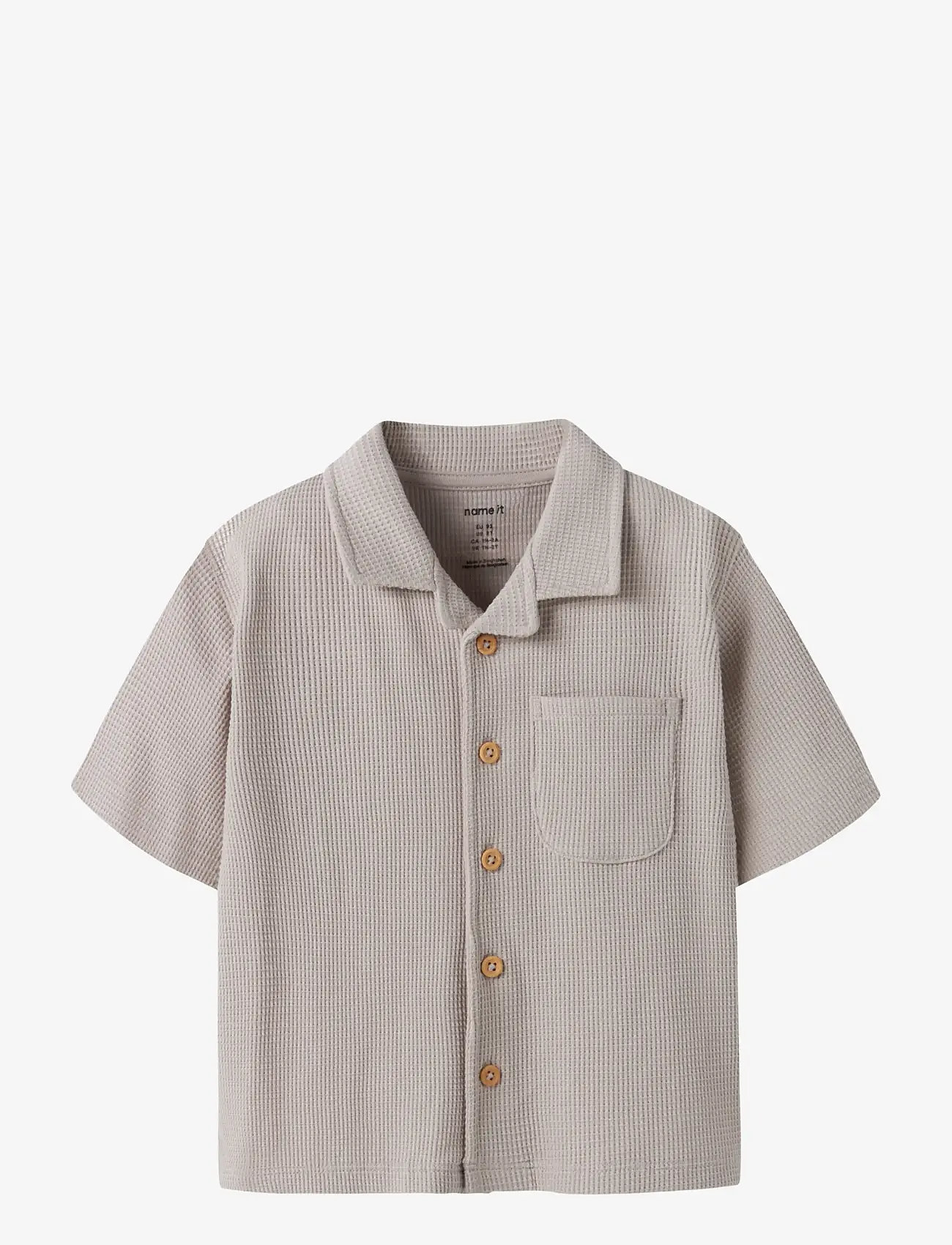 name it - NMMHARVE SS NREG SHIRT - lühikeste varrukatega särgid - chateau gray - 0