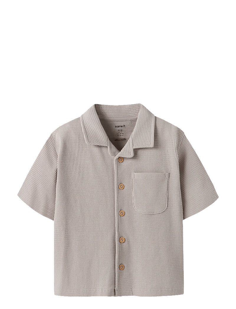 name it - NMMHARVE SS NREG SHIRT - lühikeste varrukatega särgid - chateau gray - 0