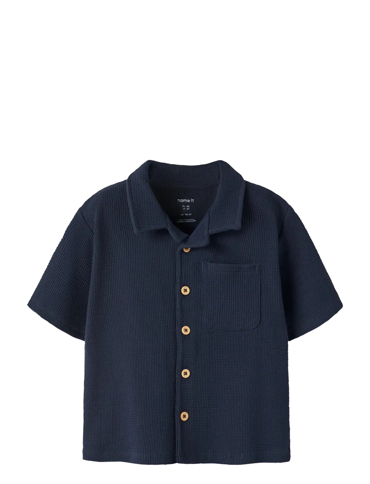 name it NMMHARVE SS NREG SHIRT - Shop efter størrelse - NAVY BLAZER / navy