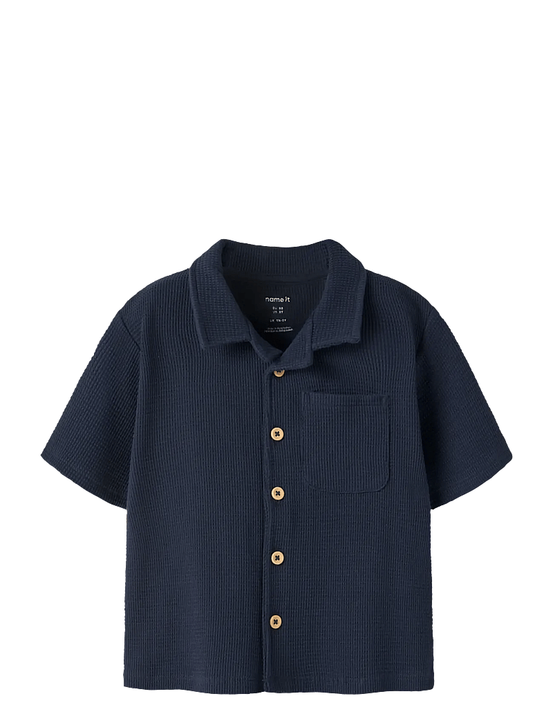 name it - NMMHARVE SS NREG SHIRT - lühikeste varrukatega särgid - navy blazer - 0
