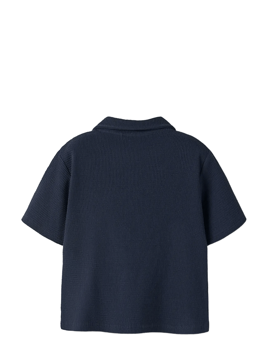 name it - NMMHARVE SS NREG SHIRT - koszule z krótkim rękawem - navy blazer - 1