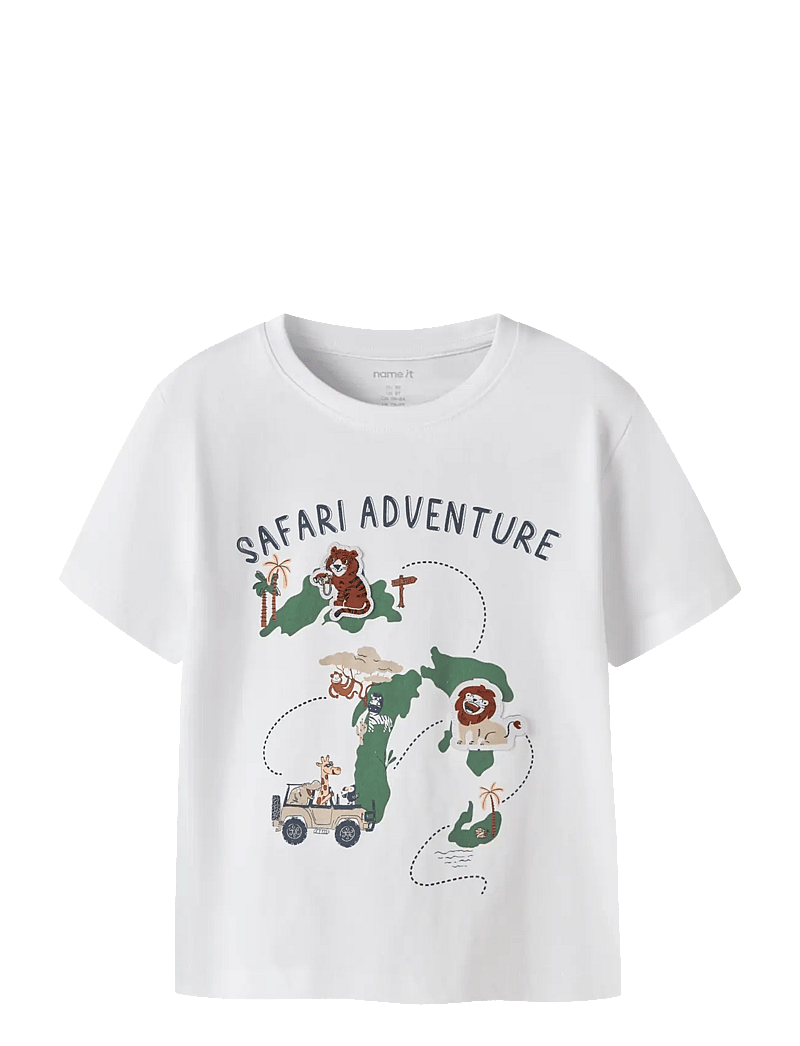 name it - NMMHUBER SS NREG TOP BOX - kortærmede t-shirts - bright white - 0