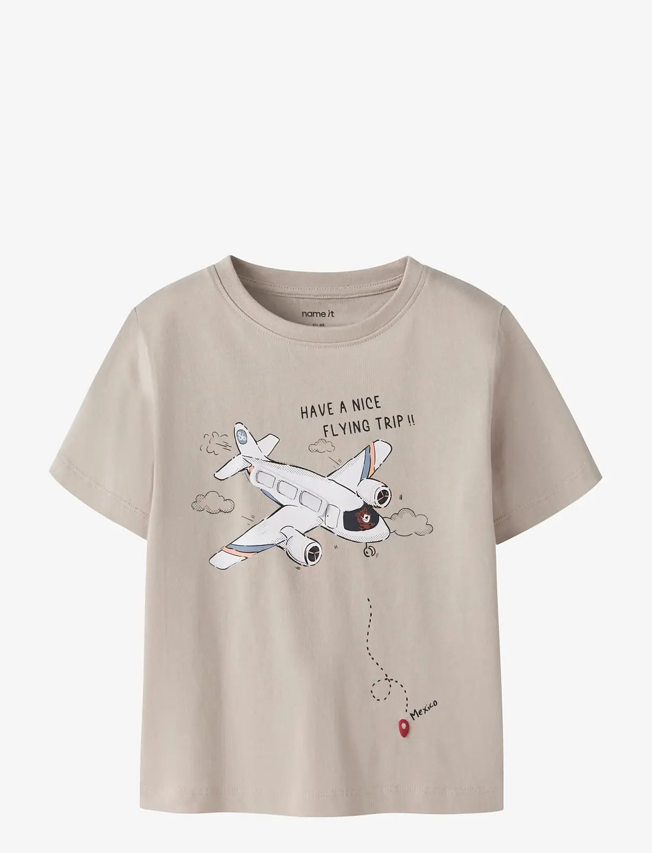 name it - NMMHUBER SS NREG TOP BOX - kortærmede t-shirts - chateau gray - 0