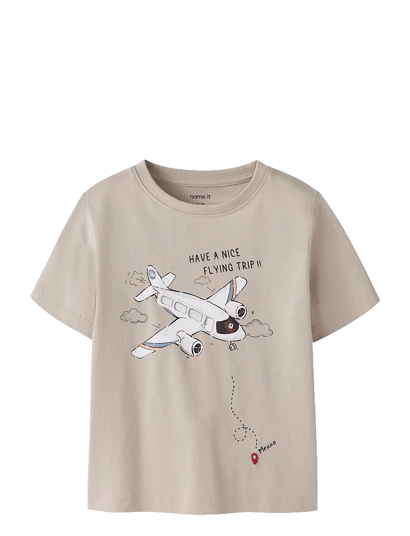 name it - NMMHUBER SS NREG TOP BOX - kortærmede t-shirts - chateau gray - 0