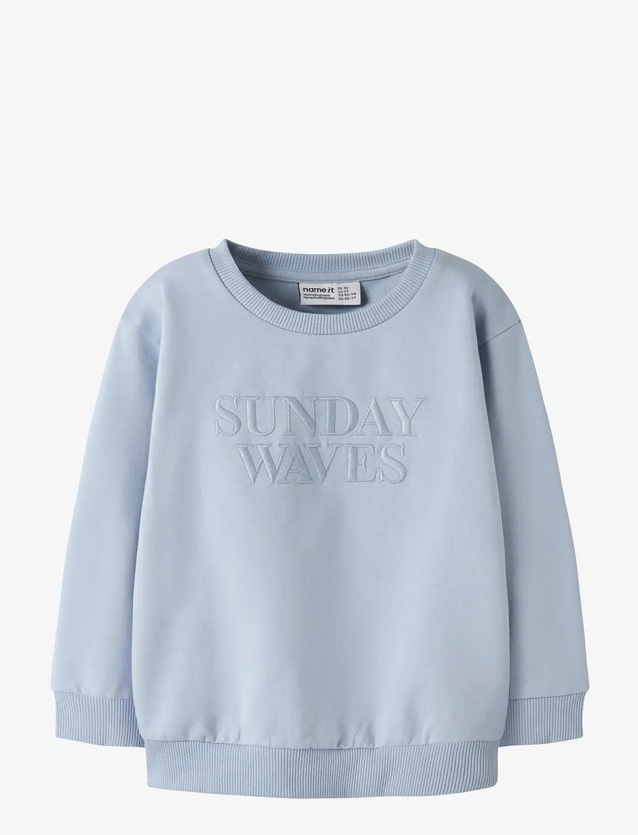 name it - NMMHENDRI LS NREG SWEAT UNB - sweatshirts - blue fog - 0