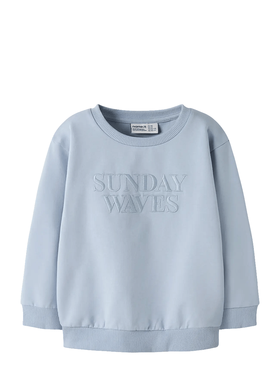 name it - NMMHENDRI LS NREG SWEAT UNB - sweatshirts - blue fog - 0