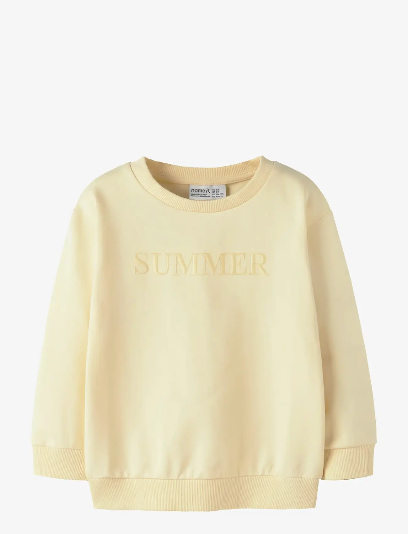 name it - NMMHENDRI LS NREG SWEAT UNB - sweatshirts - double cream - 0