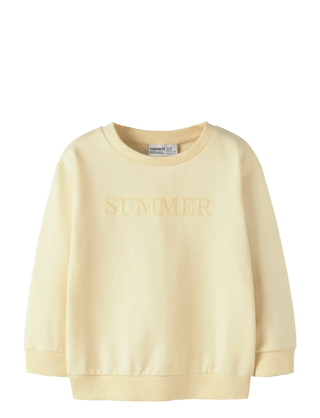 name it - NMMHENDRI LS NREG SWEAT UNB - dressipluusid - double cream - 0