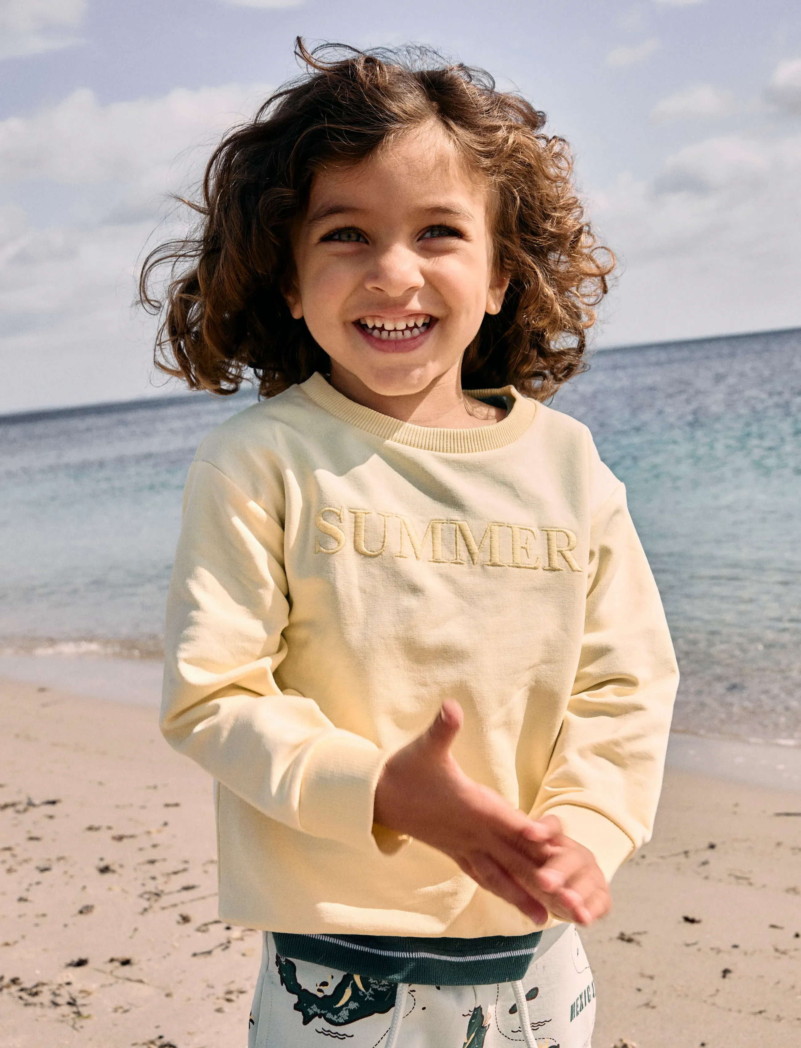 name it - NMMHENDRI LS NREG SWEAT UNB - sügisesed riided - double cream - 3