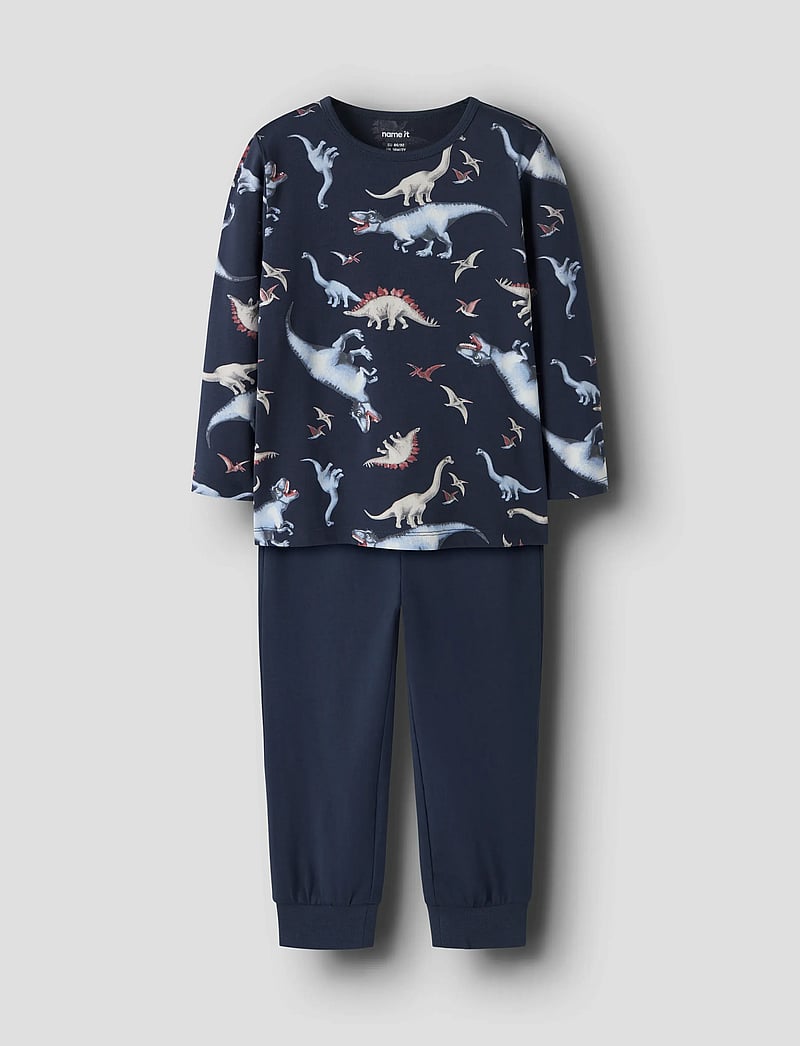name it - NMMNIGHTSET NAVY DINO NOOS - pyjama-sets - navy blazer - 0
