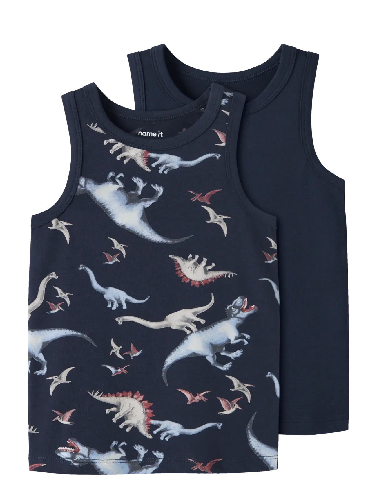 name it NMMTANK TOP 2P NAVY DINO NOOS - Tanktops - NAVY BLAZER / navy
