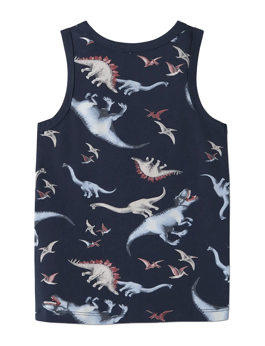 name it - NMMTANK TOP 2P NAVY DINO NOOS - Ærmeløs undertrøje - navy blazer - 2
