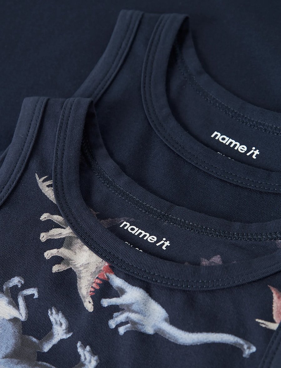 name it - NMMTANK TOP 2P NAVY DINO NOOS - tanktops - navy blazer - 4