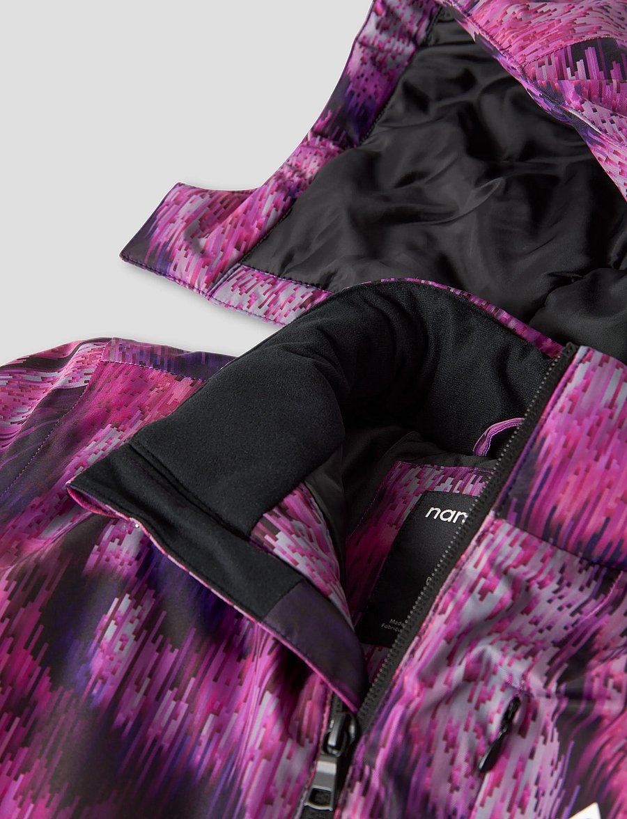 name it - NKNSLOPE10 SKI JACKET BLOCK AOP FO - skijacken - amaranth purple - 3