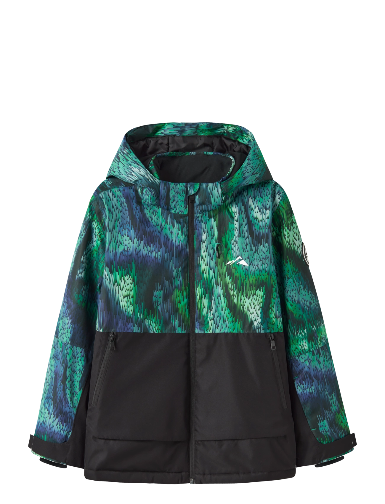 name it NKNSLOPE10 SKI JACKET BLOCK AOP FO - Skijakker - TROPICAL GREEN / green