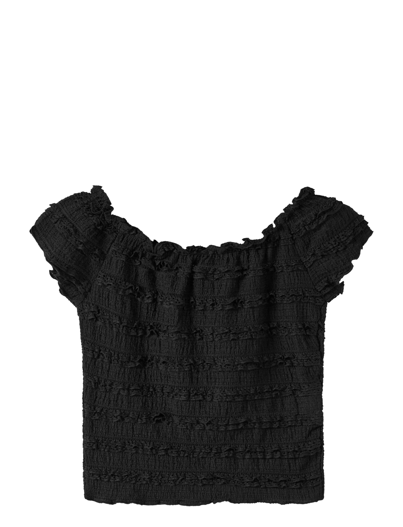 NAME IT Nkfhaldora Ss Kurz Oberteil Schwarz - 122-128 - Kinder