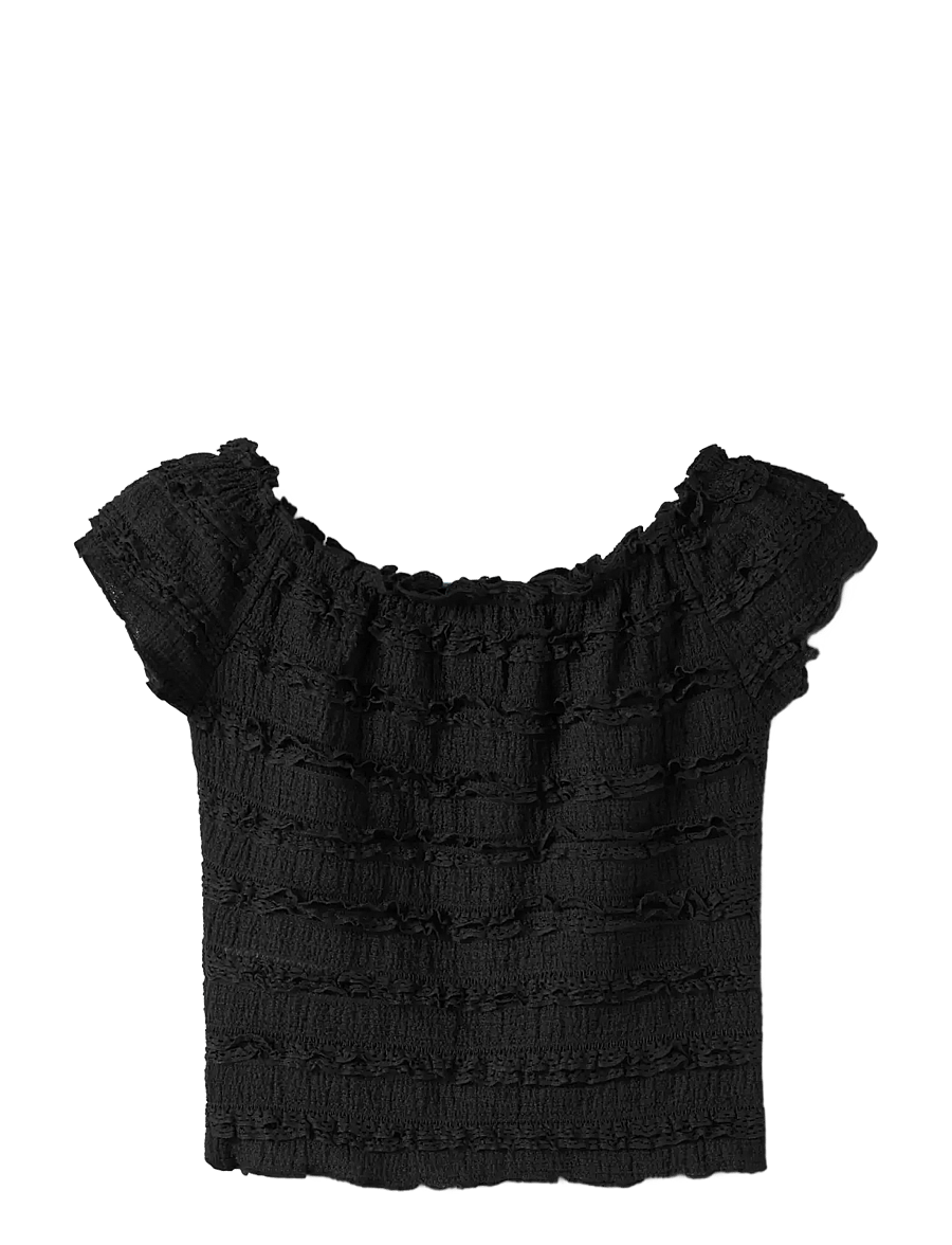 name it - NKFHALDORA SS SHORT TOP - black - 1