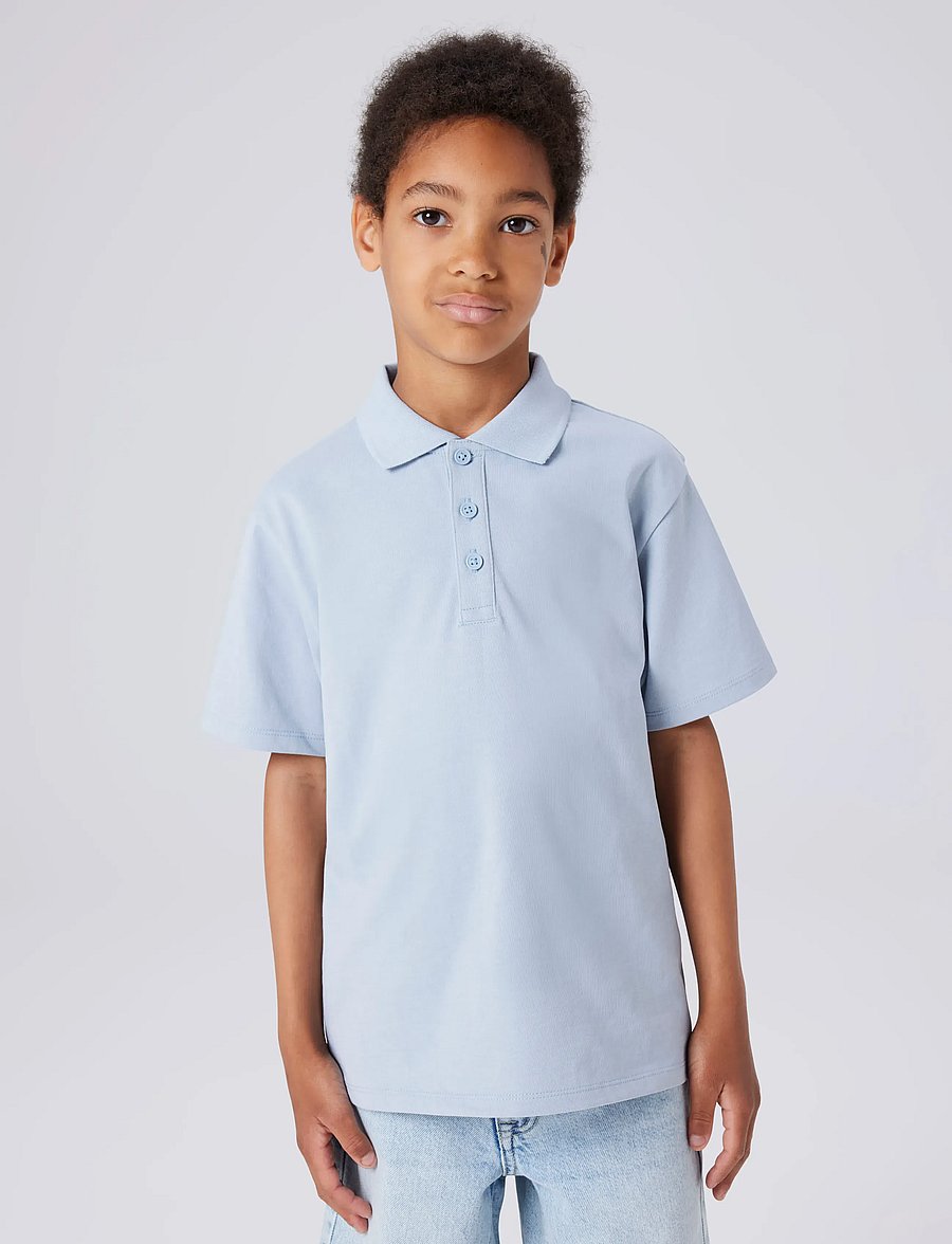 name it - NKMKALLY SS NREG POLO NOOS - kurzärmelig - blue fog - 0