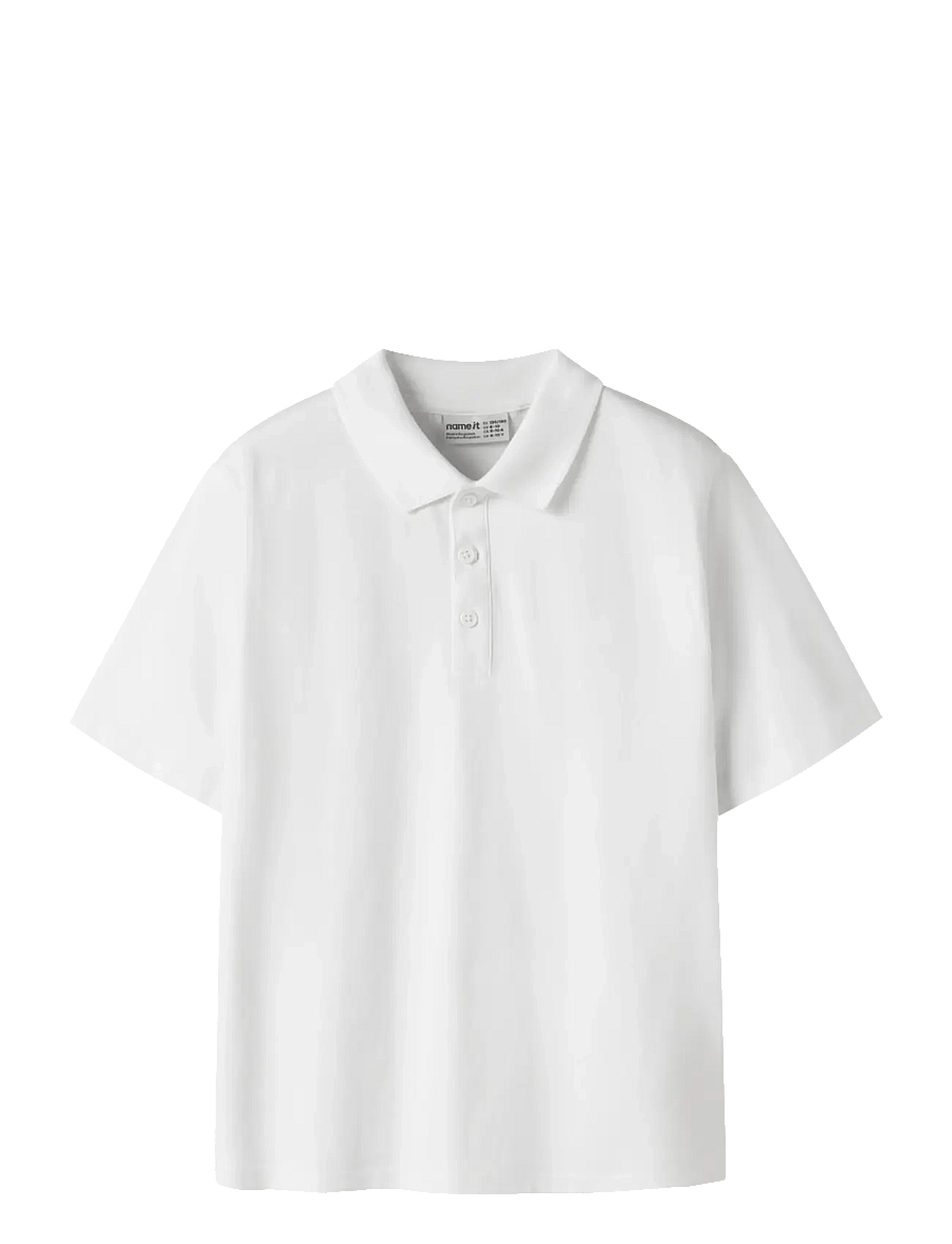name it - NKMKALLY SS NREG POLO NOOS - kurzärmelig - bright white - 0