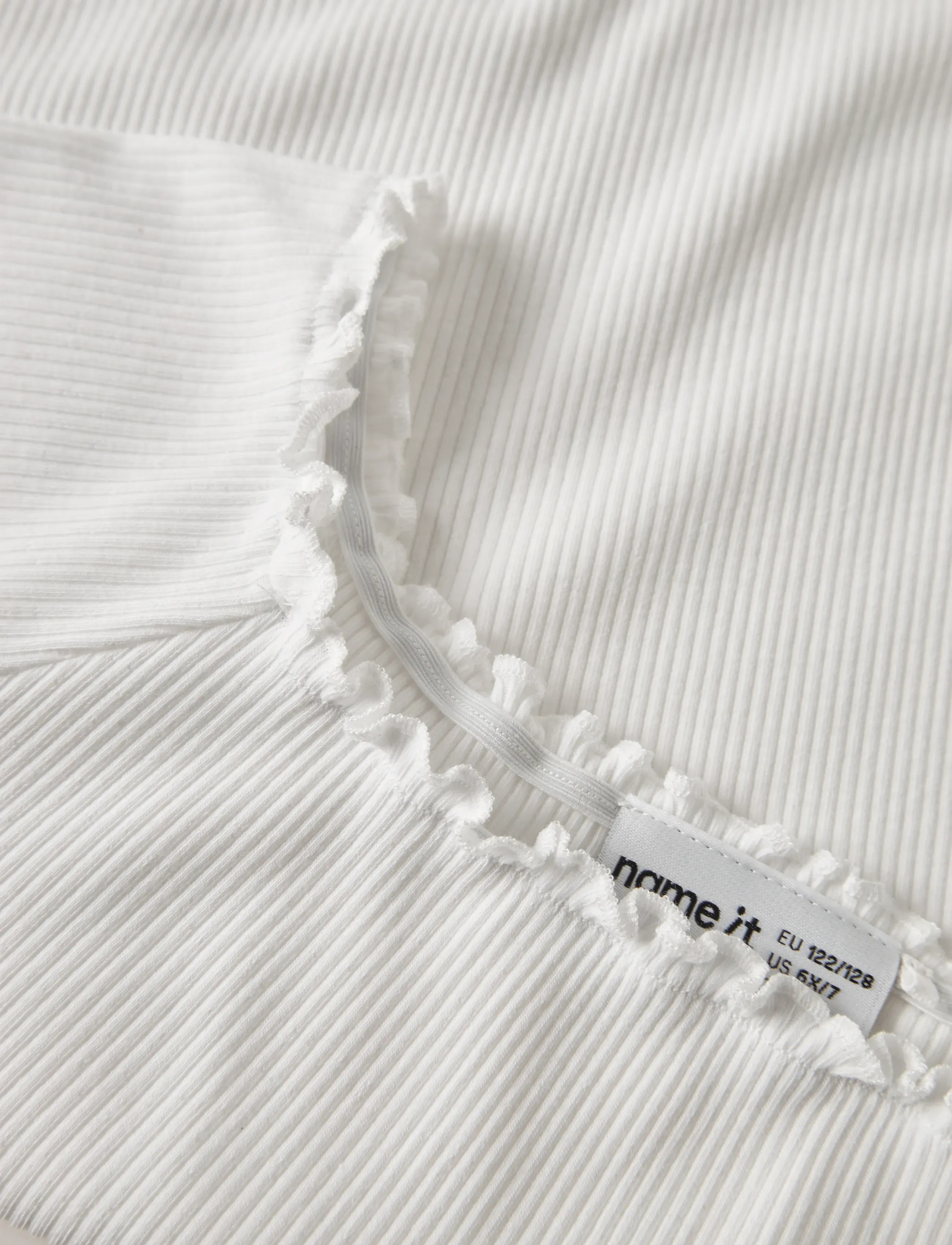 name it - NKFHORTO SS SLIM TOP - kurzärmelige - bright white - 3