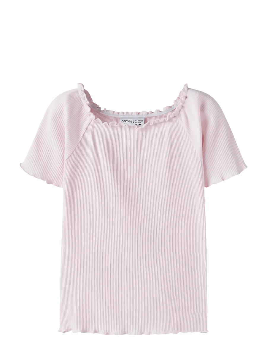 name it - NKFHORTO SS SLIM TOP - kurzärmelige - cradle pink - 0
