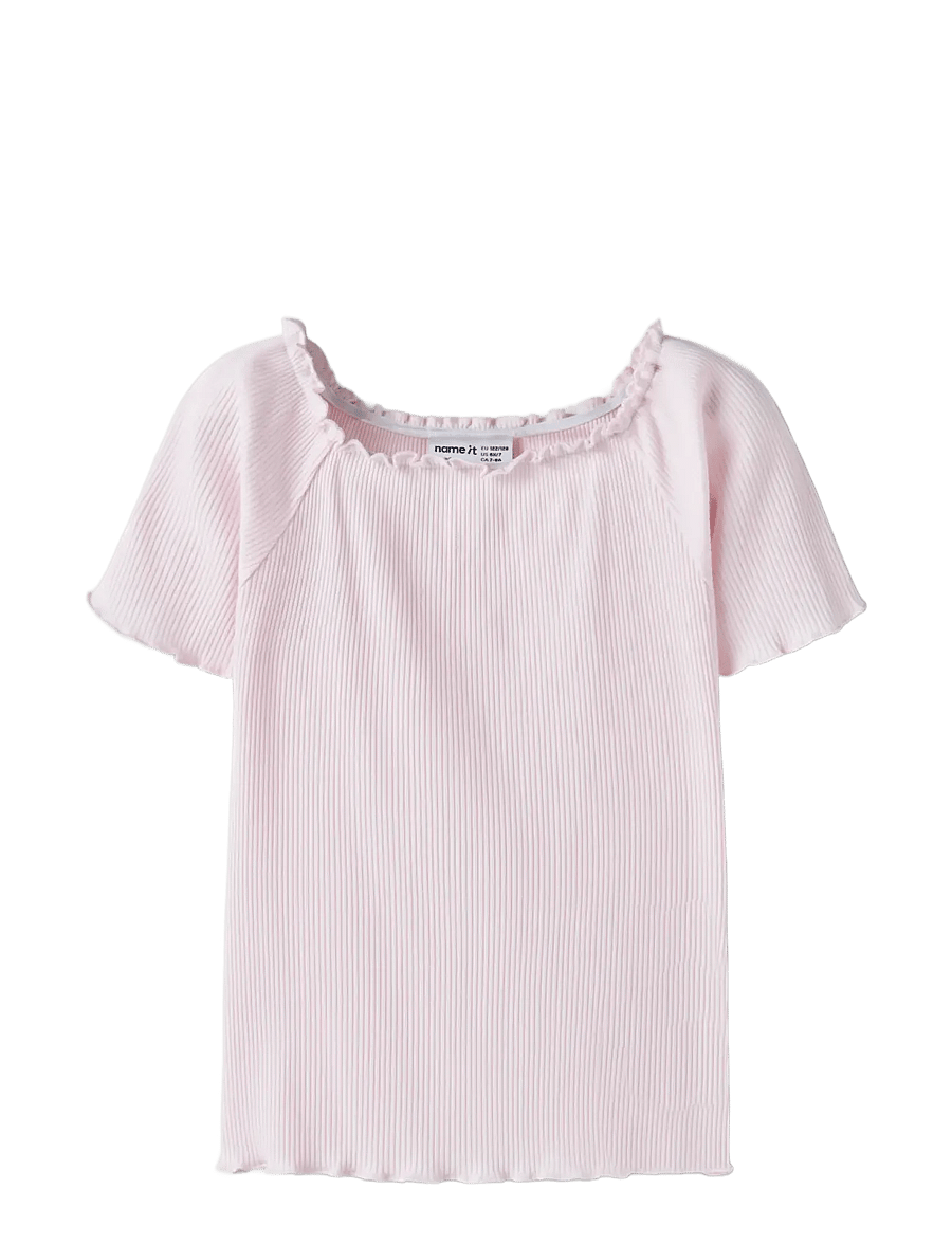 name it - NKFHORTO SS SLIM TOP - kurzärmelige - cradle pink - 2