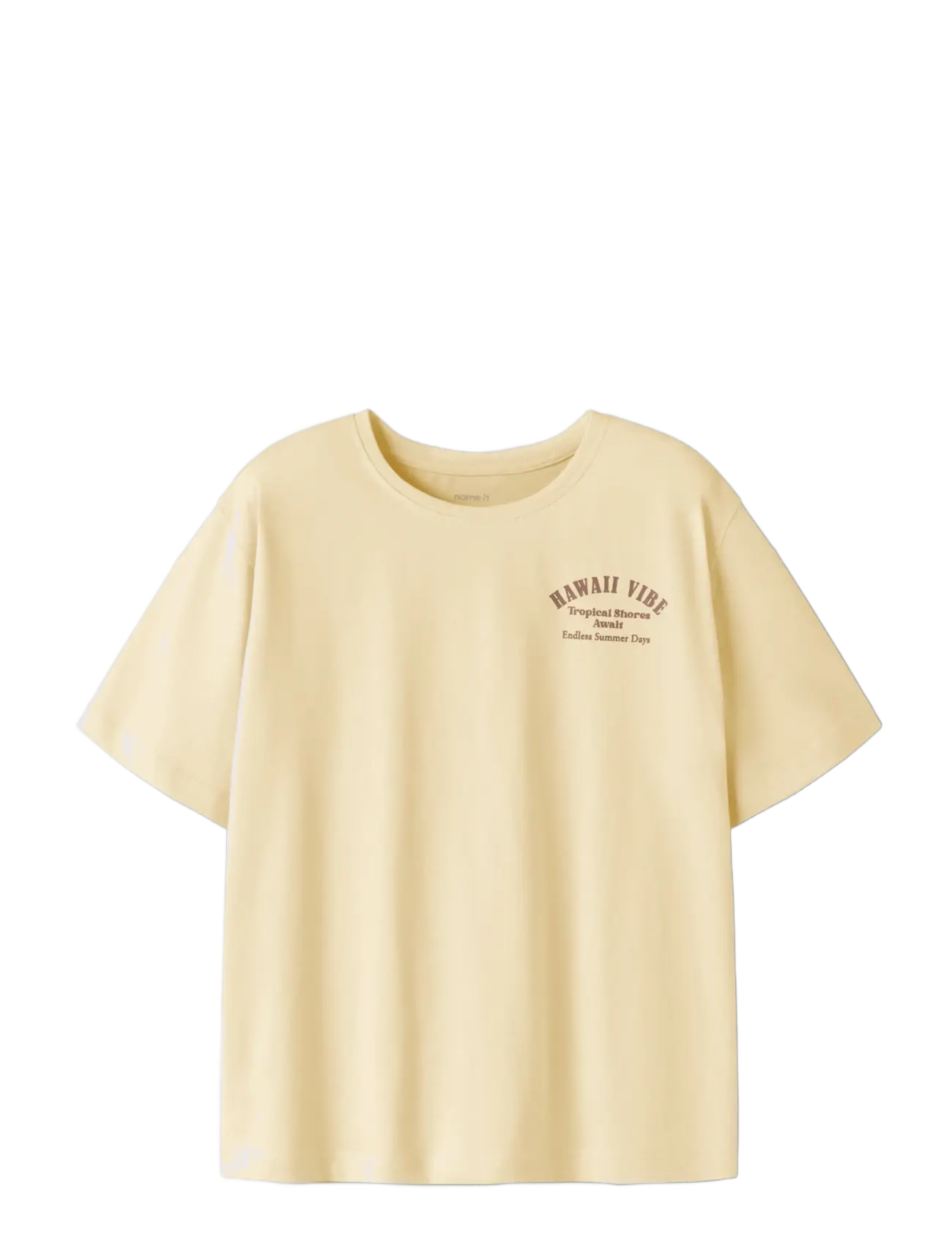 name it - NKFHALLIE SS NREG TOP BOX - kortærmede t-shirts - double cream - 2