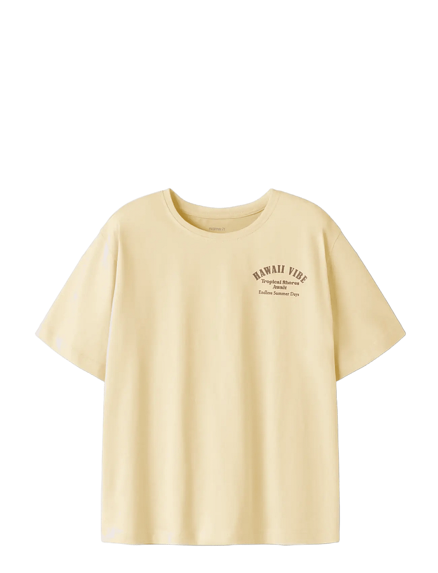 name it - NKFHALLIE SS NREG TOP BOX - kortærmede t-shirts - double cream - 2