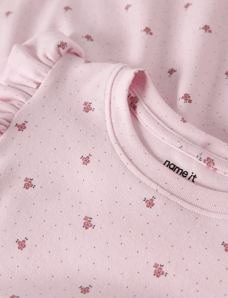 name it - NMFHANNIS CAP SL DRESS - lühikeste varrukatega beebi kleidid - cradle pink - 2