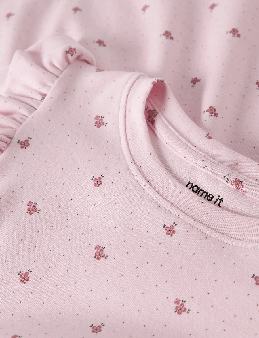 name it - NMFHANNIS CAP SL DRESS - kurzärmelige babykleider - cradle pink - 2