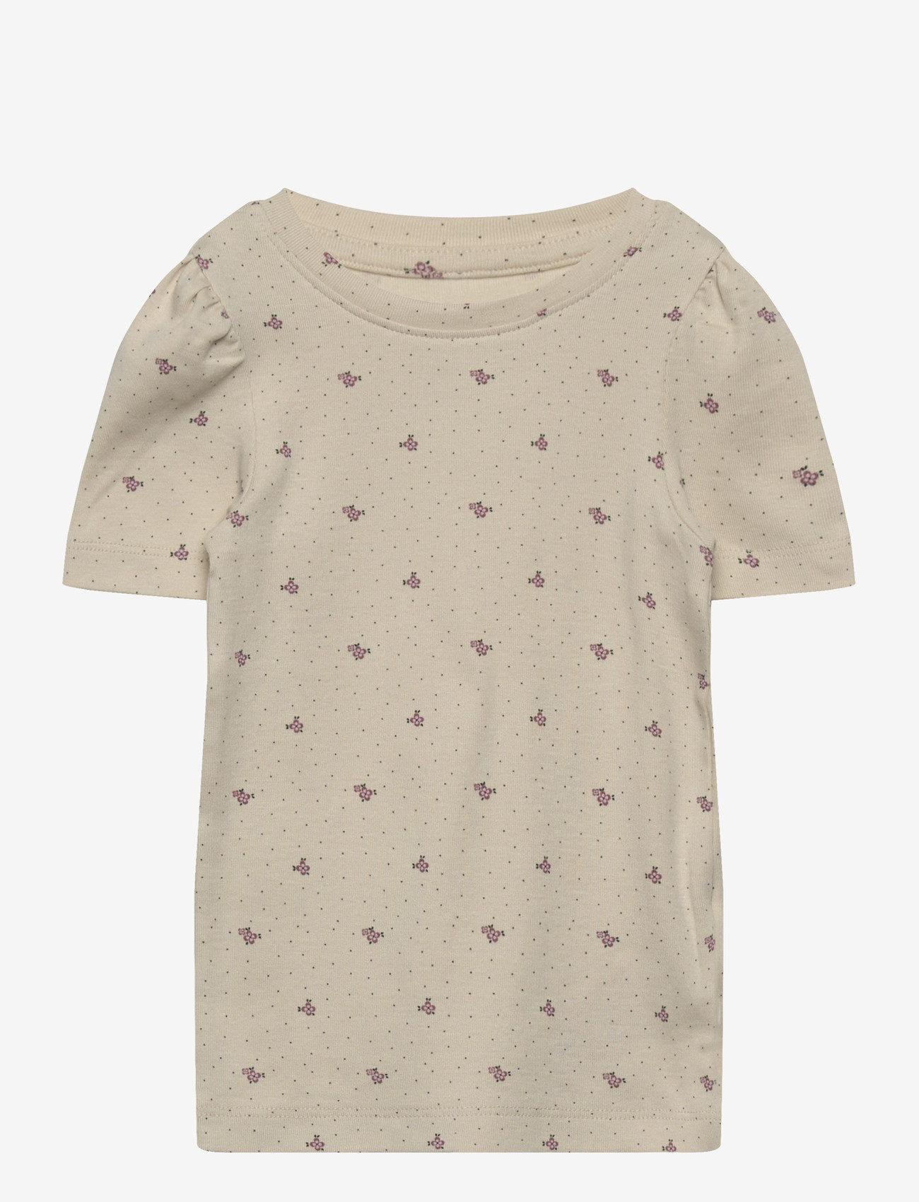 name it - NMFHANNIS SS XSL TOP - kortärmade t-shirts - almond milk - 0